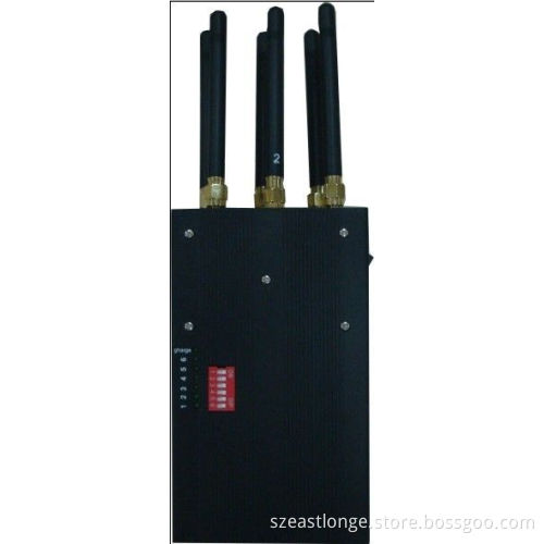 Gsm / Blue tooth Gps Signal Jammer 30dbm , Black 850mhz Cdma jammer